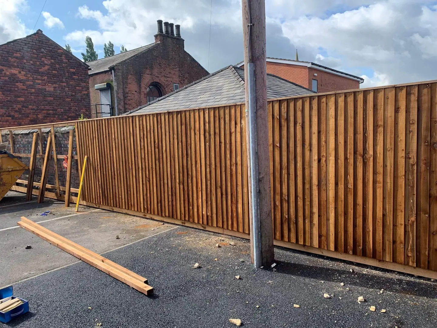 Timber garden fencing installed by Wigan Garden Fencing